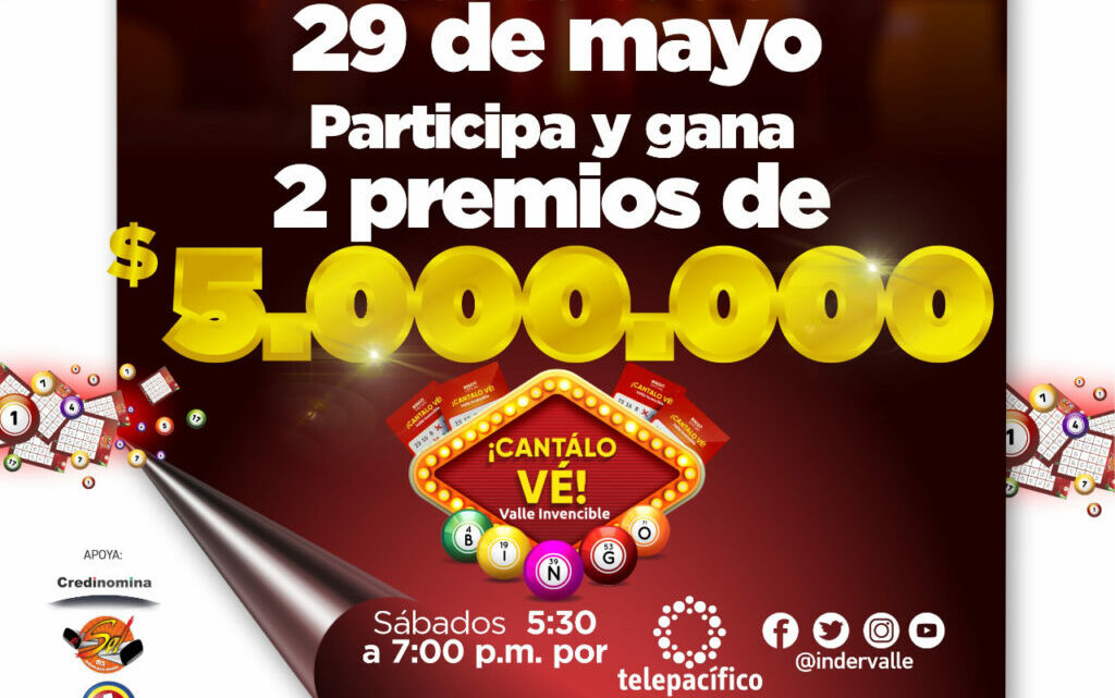 El Bingo ‘Valle Invencible’ trae millonarios premios este sábado 29 de mayo