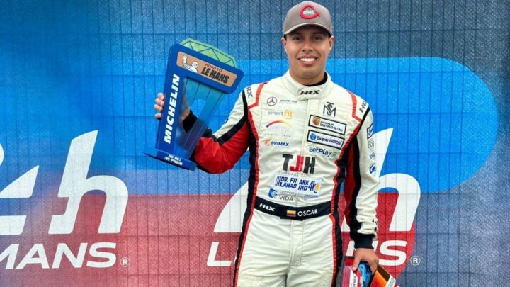 ¡Gran sobrepaso de Óscar Tunjo para subir al podio en el mítico circuito de Le Mans en Francia!